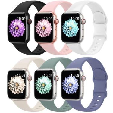 Imagem de Pulseiras esportivas compatíveis com Apple Watch, pacote com 6 AMSKY