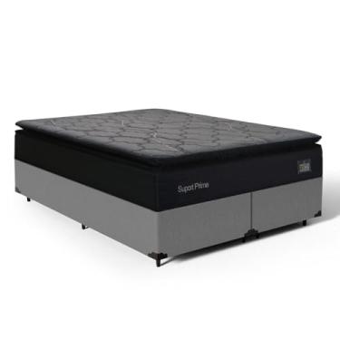 Imagem de Cama Box com Colchão de Espuma D45 Pillow Top Suport Prime (Cinza, Queen)