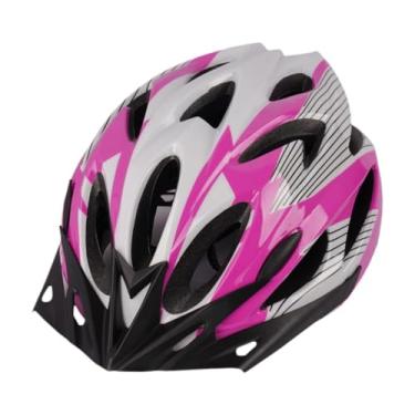 Imagem de Pegciuho Capacete de Bicicleta para Crianças Capacete de Bicicleta para Amortecedores de Choques Ajustáveis ​​para Bicicleta para Andar de Skate, Rosa Branco
