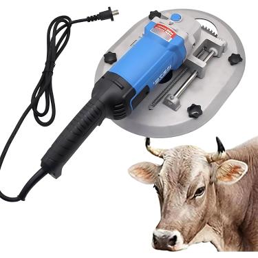 Imagem de Descornador elétrico de nível comercial para gado - Motor de 1700 W, furo para chifre de 9 cm, cabo duplo ergonômico, velocidade de 8500 RPM (ideal para remoção de chifres de gado adulto)