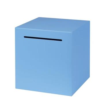 Imagem de Cargooy Cofrinho adulto seguro para adultos cofrinho deve quebrar para abrir cofrinho de aço inoxidável para dinheiro, adesivo DIY, cofre de metal inquebrável para todos (12 cm) (azul)