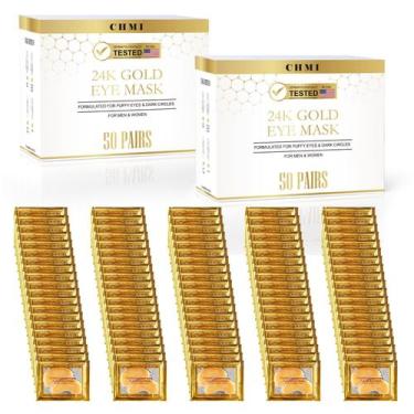 Imagem de Under Eye Patches CHMI 24K Gold (100 pares) para cuidados com os olhos