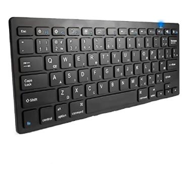 Imagem de Teclado Bluetooth Mini Compatível Android Macbook Ios Sem Fio até 10 Metros Distância Preto
