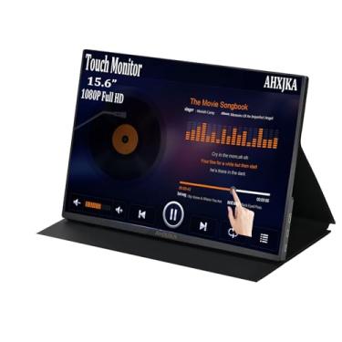 Imagem de AHXJKA Monitor De Viagem Portátil Touchscreen De 15,6": Extensor De Tela Ips/Hdr 1080P Para Laptop, Compatível Com Laptop, Pc, Telefone, Ps4/Ps5 Switch