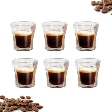 Imagem de Jogo 6 Copos de Shots de Parede Dupla 100ml Bugatti