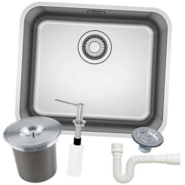 Imagem de Cuba Bell Franke 47,5x41 16665 Com Dosador, Lixeira 5L Fanke