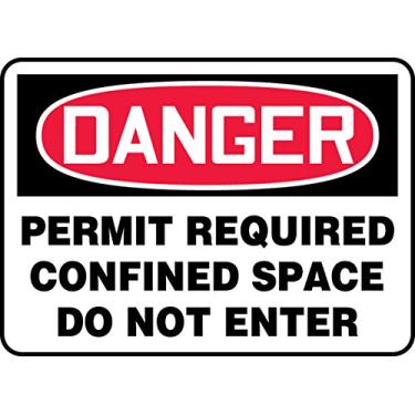 Imagem de Accuform "Danger Permit Required - Confined Space - Do Not Enter" Confined Space, Aluma-Lite™, 10 x 14 polegadas (MCSP058XL)
