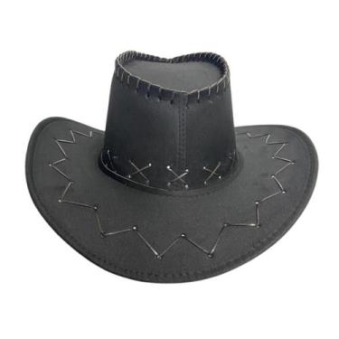 Imagem de Chapéu Country Aveludado Adulto Infantil Festa Junina - 7LOBOS, Preto,