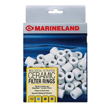 Imagem de MarineLand Anéis de filtro de cerâmica com 140 unidades, suporta filtragem biológica de aquário, serve em série C e Magniflow, 140 anéis (PA11484)