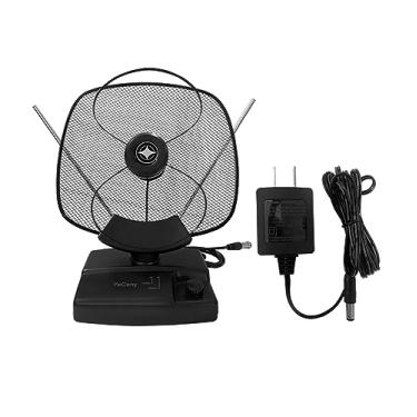 Imagem de YeCeny Antena de TV digital interna amplificada – Melhor amplificador potente, amplificador de sinal e tem alcance de até 320 km, suporta 8K 4K 1080P VHF&UHF HD canais locais gratuitos suportam todas