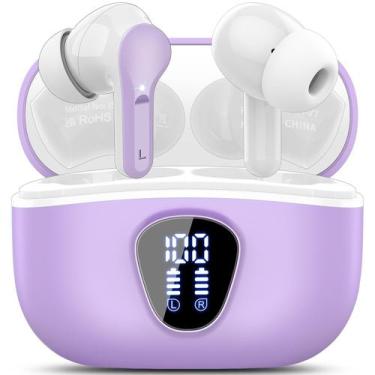 Imagem de Fones de ouvido sem fio BESNOOW Bluetooth 5.4 HiFi Stereo Purple