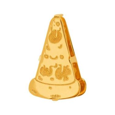 Imagem de Pingente Aço Hit Pizza 11.5mm Gold IPG - Convex