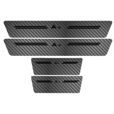 Imagem de Kit Soleira Protetora Porta Premium Black Carbono - A3 - Jhow Adesivos