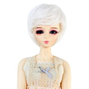 Imagem de Peruca Missuhair de 20 a 23 cm BJD de 1/3 para boneca MSD DOD Pullip, peruca de cabelo curto, liso, feito à mão, não serve para humanos
