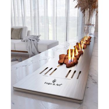 Imagem de Lareira Interna De Embutir A Gás Império 100cm com chave