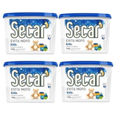 Imagem de Kit Com 4 Evita Mofo Secar 180g Antimofo Guarda Roupas Armários Closet Gaveta Despensa Umidades Bolor Fungos Bactérias Mau Cheiro (4, Kids)