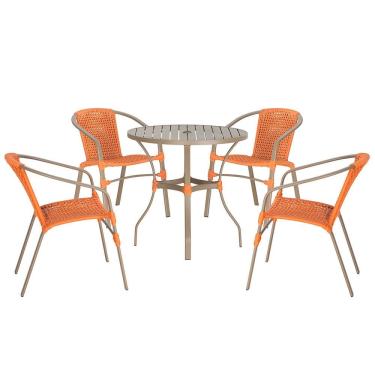 Imagem de 04  Cadeiras Floripa e Mesa Roma Trama 