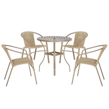 Imagem de 04 Cadeiras Floripa e Mesa Roma Trama 