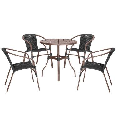 Imagem de 04 Cadeiras Floripa e Mesa Roma Trama 