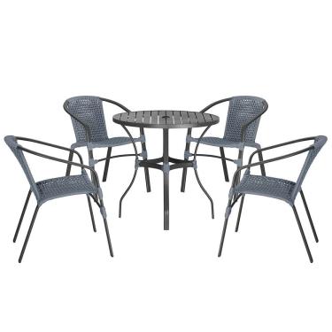 Imagem de 04 Cadeiras Floripa e Mesa Roma Trama 