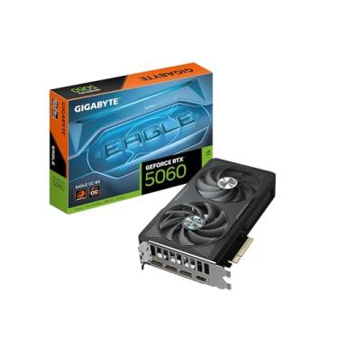 Imagem de GIGABYTE Placa gráfica GeForce RTX 5060 Eagle OC 8G, 8 GB 128 bits GDDR7, PCIe 5.0, sistema de resfriamento WINDFORCE, placa de vídeo GV-N5060EAGLE OC-8GD