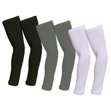 Imagem de Kit 3 Manguitos Mangas Proteção De Braço Térmico Malha Proteçao Uv - B