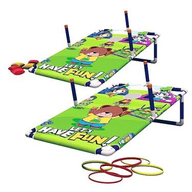 Imagem de KidzAdventure Jogo De Arremesso Saco Feijão 2 Em 1 Para Crianças, Argolas/Conjunto Cornhole Infantil, Jogos Divertidos Ao Ar Livre E Atividades, Brinquedos Quintal, Praia Quintal