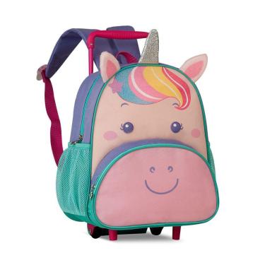 Imagem de Mochila Infantil Com Rodinhas Unicornio - Roxo