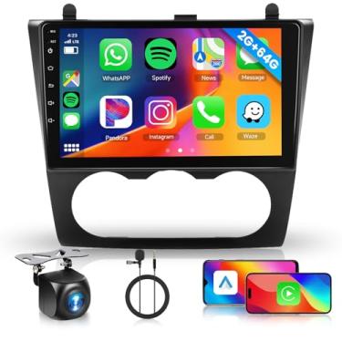 Imagem de [2 GB + 64 GB] Estéreo automotivo Android para Nissan Altima 2008-2012 (manual A/C), link de espelho automotivo Android sem fio, tela sensível ao toque de 10,1 polegadas, GPS, Bluetooth, WiFi, rádio