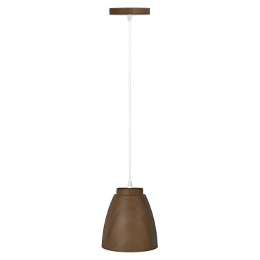 Imagem de Pendente LED 9W Madeira Teca Bivolt Branco Frio 6500K - IL0021 Ilumi