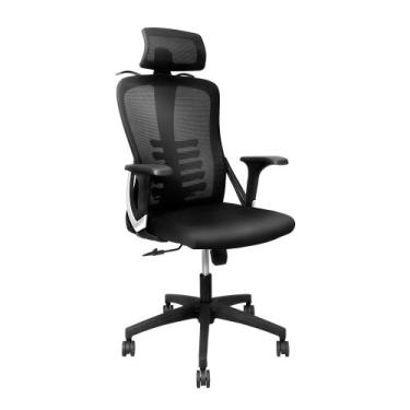 Imagem de Cadeira de Escritório Presidente Ergonômica Reclinável Com Trava e Cab