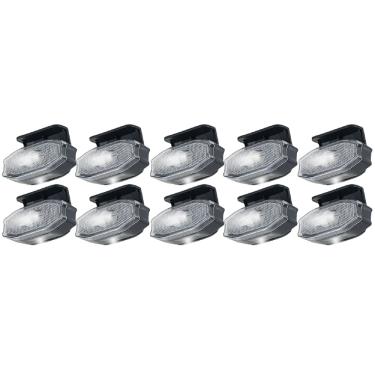 Imagem de 10 Lanterna Lateral Carreta Led Exclusive Branca C/ vigia 12/24v