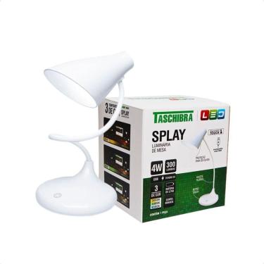 Imagem de Luminária De Mesa Taschibra Splay Led Recarregável Branca