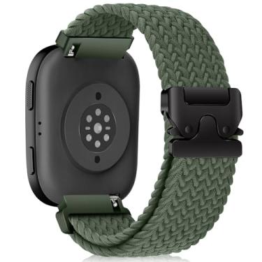 Imagem de MiKoyi Pulseira trançada de nylon de 22 mm compatível com Amazfit Bip 6/5/5 Unity, GTR 4/3 Pro/3/2 eSIM/2e, pulseira trançada elástica, pulseira esportiva de nylon para Amazfit Balance/Cheetah/Cheetah