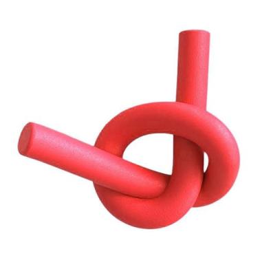 Imagem de Colaxi Decoração de festa para piscina, boia para macarrão, ferramenta oca para natação, macarrão aquático, núcleo sólido, haste de espuma perolada, Vermelho