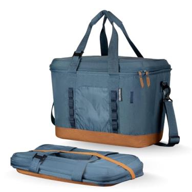 Imagem de CleverMade Pacifica resfriador dobrável, 50 latas, oceano/conhaque