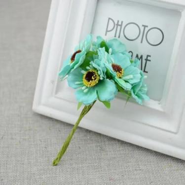 Imagem de Flores artificiais de cerejeira, vaso de carro para casamento, decoração de casa, buquê de noiva, plantas de seda artesanais (Tiffany)