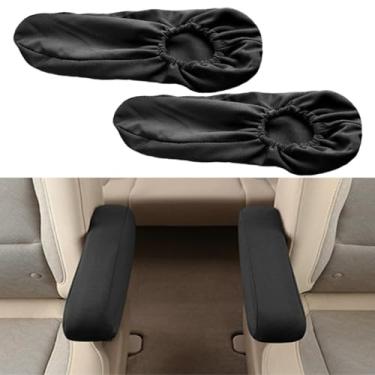 Imagem de LMHEYL 2 capas de apoio de braço para assento de carro, capas de apoio de braço do banco dianteiro com protetores de apoio de braço elásticos, adequadas para carros pequenos SUV、 peças de carro para