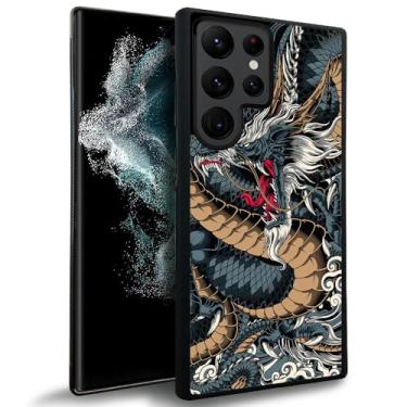 Imagem de YiXinBB Capa compatível com Samsung Galaxy S24 Ultra, estampa Y Dragon 8, design de luxo, capa rígida de policarbonato à prova de choque e anti-arranhões para Samsung Galaxy S24 Ultra