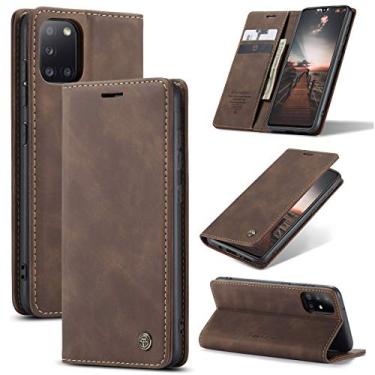 Imagem de UEEBAI Capa carteira para Samsung Galaxy A23 4G/5G, capa de couro PU premium vintage fosco flip com compartimentos para cartões, fecho magnético, função de suporte, fólio, capa de proteção à prova de