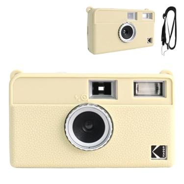 Imagem de Rieibi Capa para câmera H35, capa protetora de silicone macio para câmera KODAK EKTAR H35 de filme de meia moldura, com alça de ombro (sem câmera) - cáqui