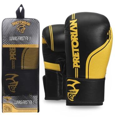 Imagem de Luva Boxe/Muay Thai First FX1 Pretorian - Preto/Amarelo - 12 Oz