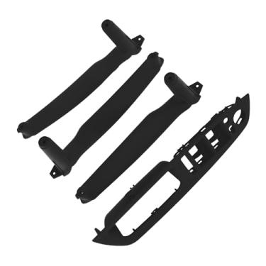 Imagem de ACROPIX Traseira esquerda do lado do passageiro dianteiro lado do passageiro traseiro direito painel da porta do passageiro puxador capa de acabamento para BMW X5 E70 2007-2013 ABS preto 1 conjunto