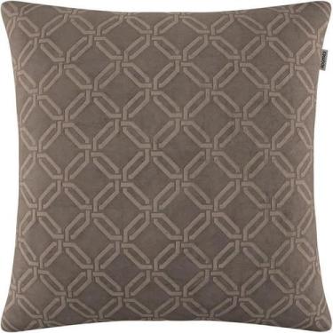 Imagem de Capa de Almofada Veludo Geométrico Castor 45x45cm - Adomes