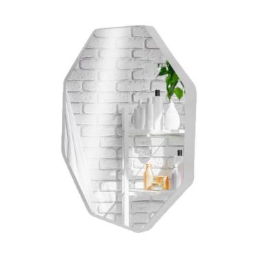 Imagem de Espelho Decorativo Sextavado sem Alça 60 cm - Landi, Gelo