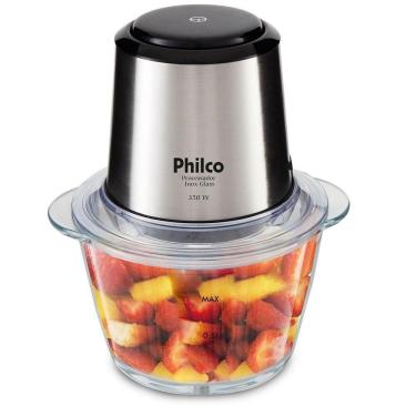 Imagem de Processador Philco Inox Glass 1,2L 350W Função Pulsar PPS01I 110V