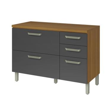 Imagem de Balcão Nesher Princesa com 2 Portas, 3 Gavetas e 1 Prateleira - 120cm de largura