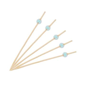 Imagem de Miçangas fofas descartáveis espetos de bambu aperitivo, coquetel de palitos de frutas, sanduíche, sobremesa, palitos longos para festa de aniversário, decoração de comida, palitos de coquetéis