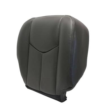 Imagem de Zieichy Capa de assento de couro inferior lateral do passageiro Dk Gray compatível com Chevy Silverado GMC Sierra 2003, 2004, 2005, 2006 e 2007 1500 2500 3500 1500HD 2500HD