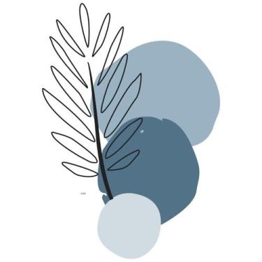 Imagem de Papel De Parede 45X65cm Adesivo Decorativo Floral Ramos Azul - Nova Co